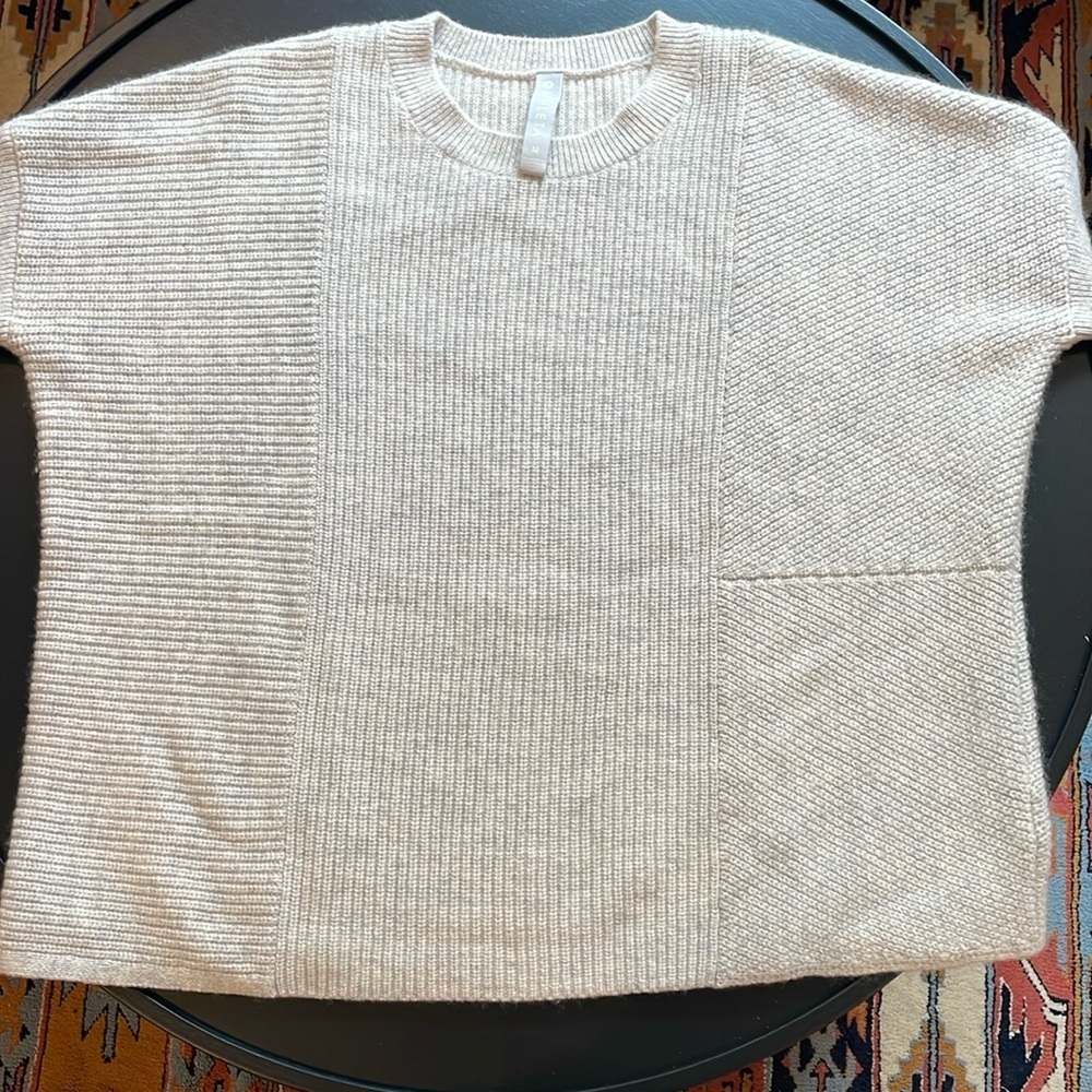 ATHLETA Wool Cashmere Turin Sweater Size Medium Light Grey Heather MSRP $178 - Picture 6 of 11